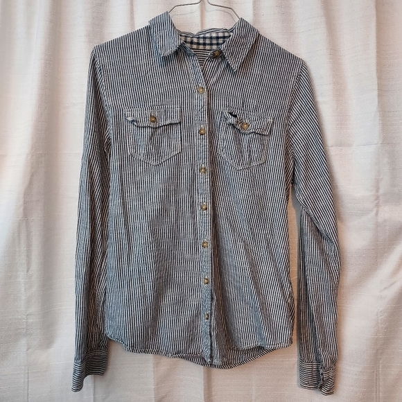 Abercrombie Striped Button Up Medium - Picture 1 of 6
